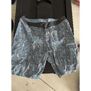 Katin USA Men’s Boardshorts Sz 33 Blue Paisley Surf Trunks